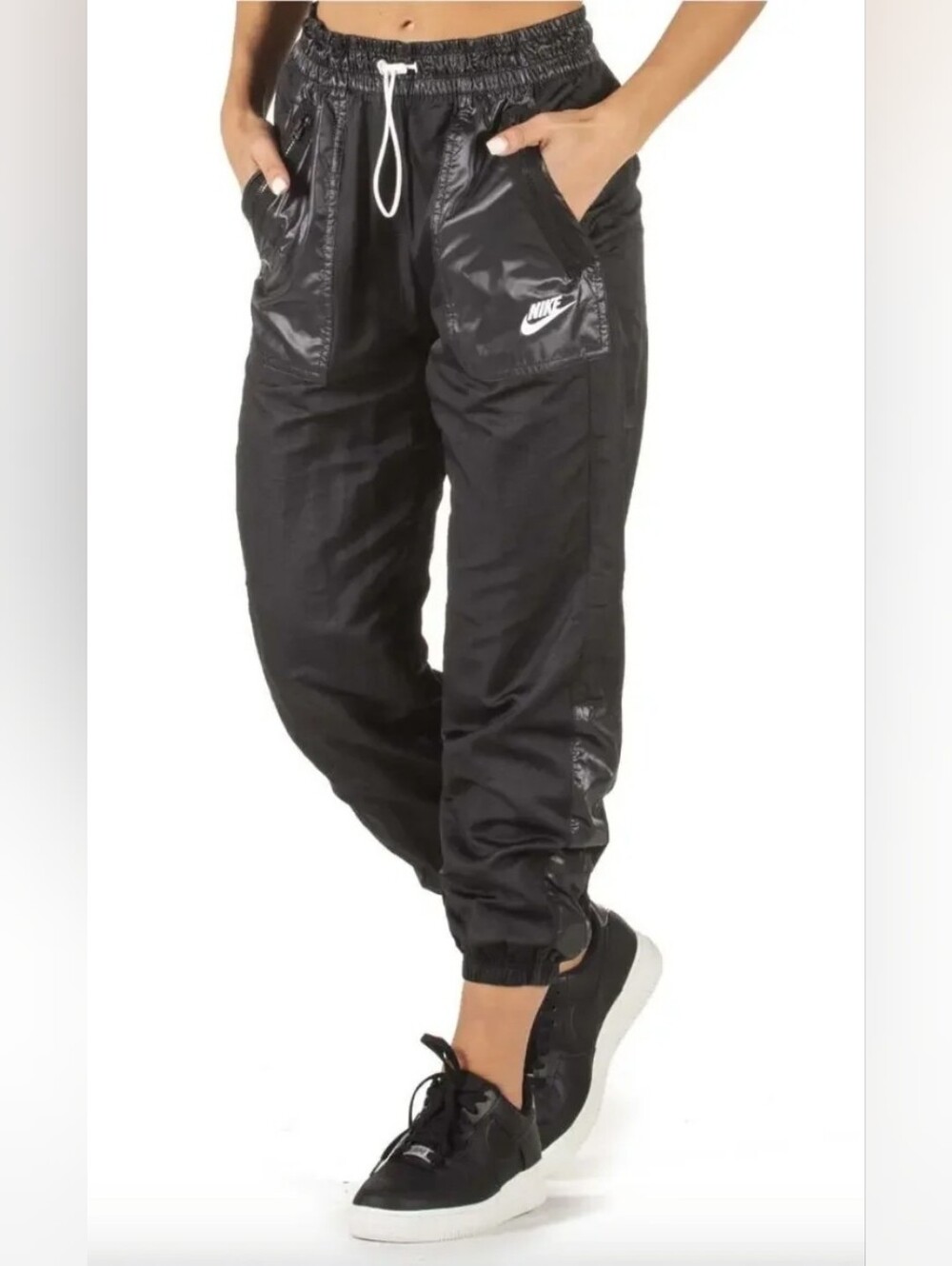 Nike Nylon Track Joggers Lg